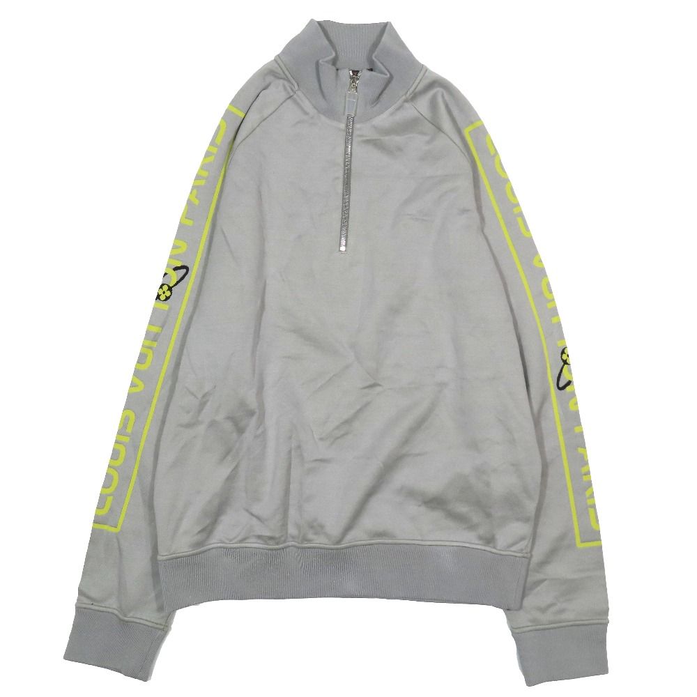 Louis Vuitton Half Zip Sweatshirt Shirt Arm Logo Pullover Jacket Large Gray — view 2