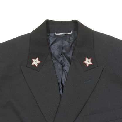 Dior Tailored Jacket Blazer Lapel Star Embroidery Center Vent Lining CD Logo — view 5