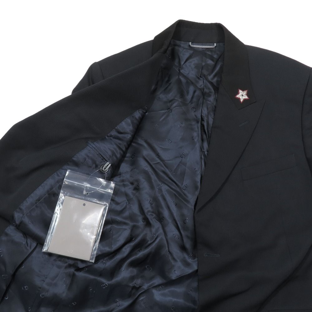 Dior Tailored Jacket Blazer Lapel Star Embroidery Center Vent Lining CD Logo — view 3