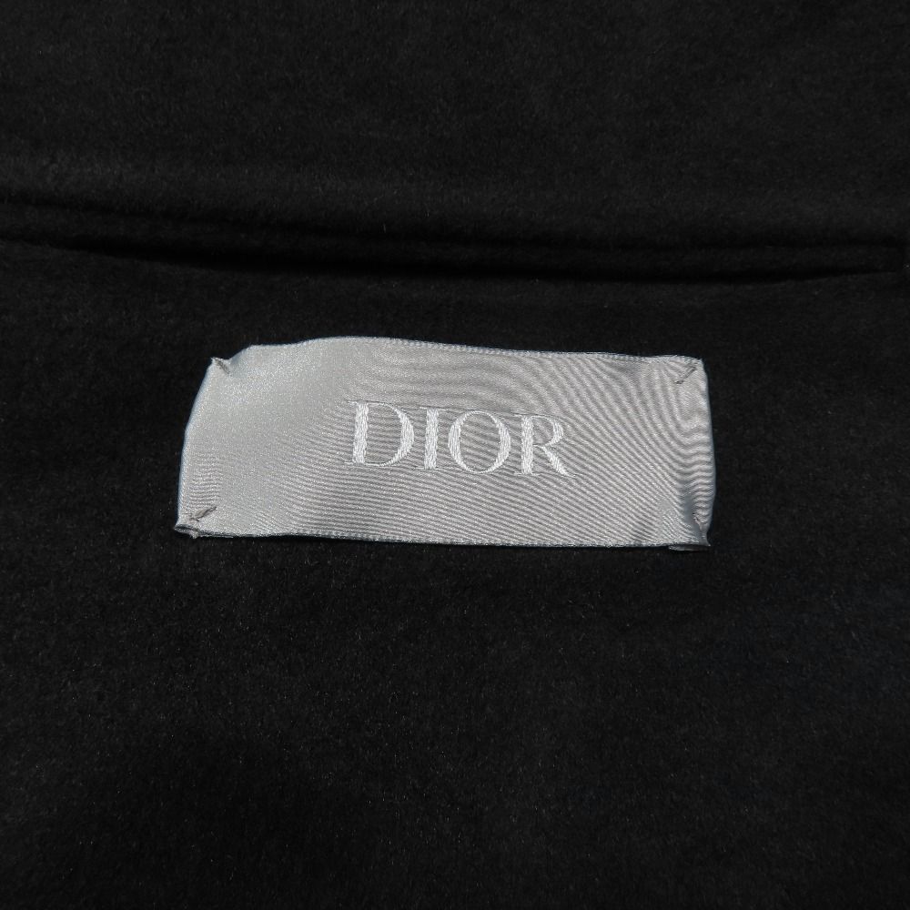 Dior Cashmere Melton Tailored Jacket Blazer 46 Black — view 5