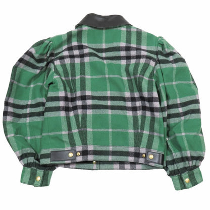 Louis Vuitton Check Jacket Coverall Outer Short Length Volume Sleeve 32 Green — view 2