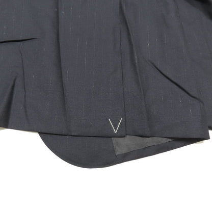 Louis Vuitton Tailored Jacket Blazer Stripe Lining Line Logo Side Vent 52 Navy — view 6
