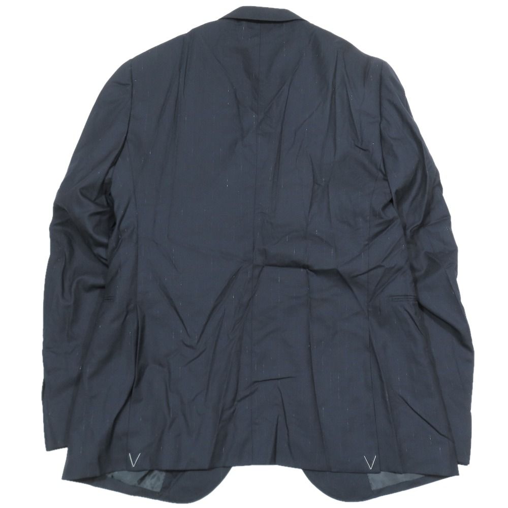 Louis Vuitton Tailored Jacket Blazer Stripe Lining Line Logo Side Vent 52 Navy — view 2