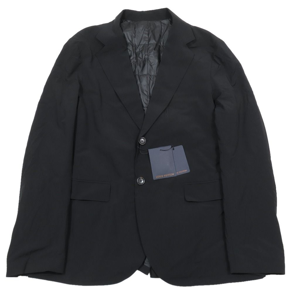Louis Vuitton Reversible Tailored Jacket Blazer Nylon Quilted 52 Black