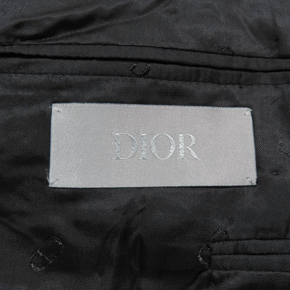 Dior jacket Blazer Double Breasted Lining CD Logo Center Vent 52c Black Second — view 8