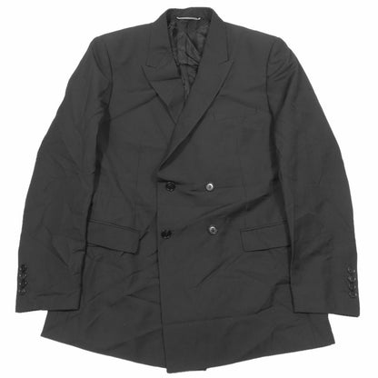 Dior jacket Blazer Double Breasted Lining CD Logo Center Vent 52c Black Second