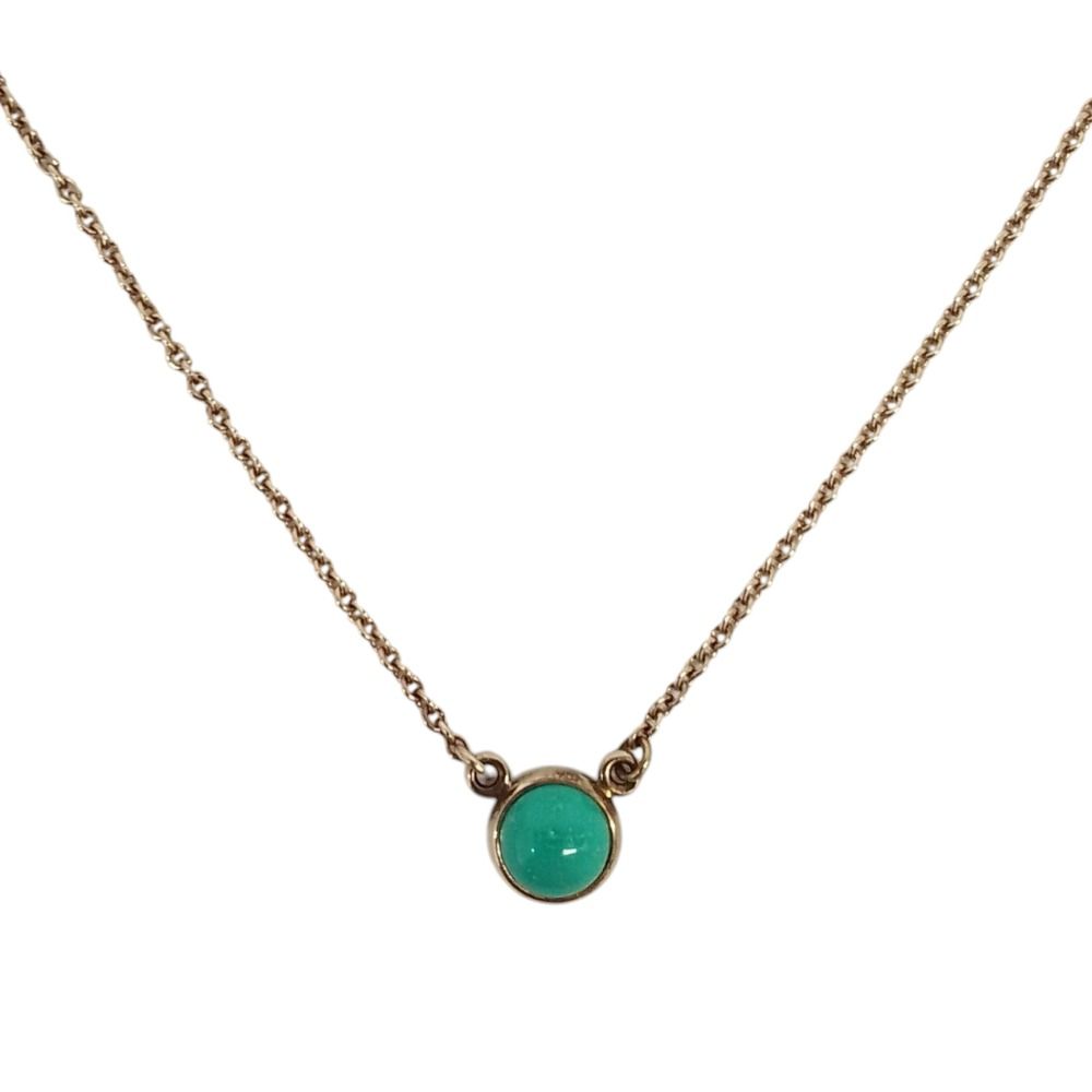 Tiffany & Co 925 Elsa Peretti Color by the Yard Turquoise Necklace Silver