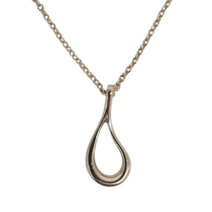 Tiffany & Co Open Teardrop Necklace 925 Sterling Silver