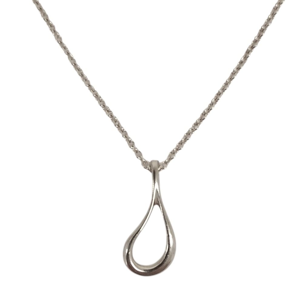 Tiffany & Co Open Teardrop Necklace 925 Sterling Silver — view 2