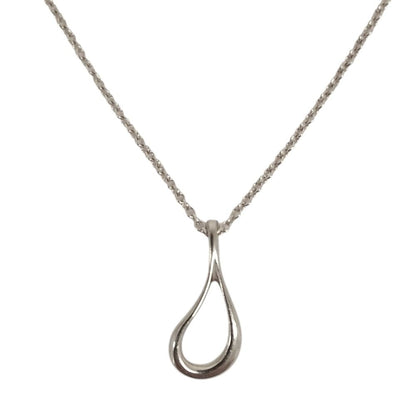 Tiffany & Co Open Teardrop Necklace 925 Sterling Silver — view 2