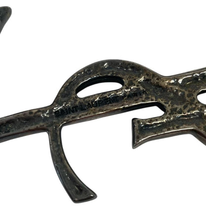 Saint Laurent Paris YSL Opium Brooch Silver — view 9