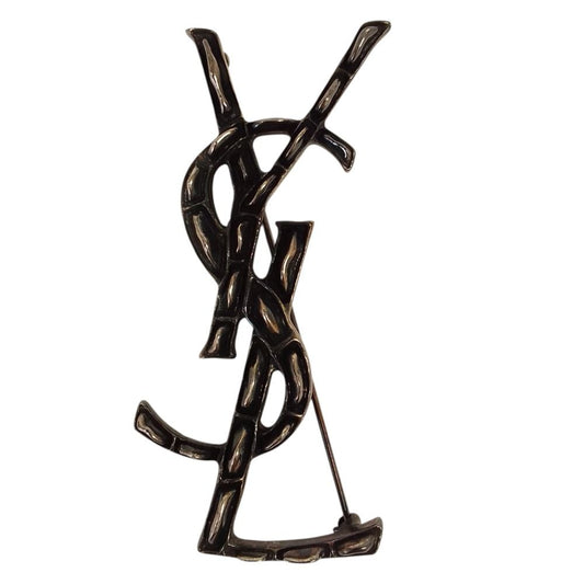 Saint Laurent Paris YSL Opium Brooch Silver