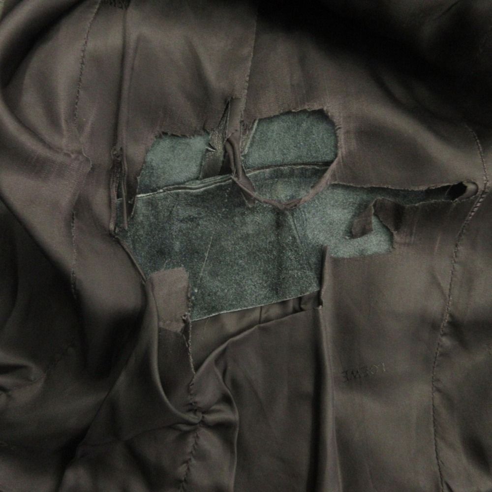 Loewe Leather Lambskin Tailored Jacket Blazer Anagram Button Gold Vintage 38 — view 7