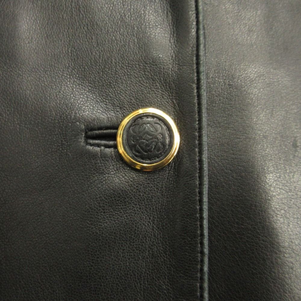 Loewe Leather Lambskin Tailored Jacket Blazer Anagram Button Gold Vintage 38 — view 4