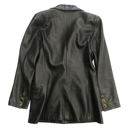 Loewe Leather Lambskin Tailored Jacket Blazer Anagram Button Gold Vintage 38 — view 2