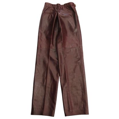 Loewe Lambskin Pants Trousers Anagram Button Easy Vintage Witen Bordeaux — view 2