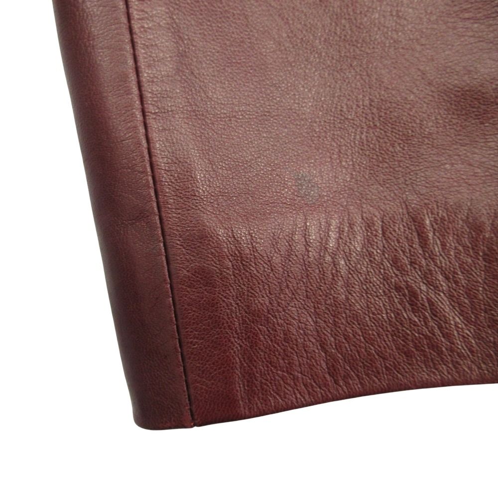 Loewe Lambskin Pants Trousers Anagram Button Easy Vintage Witen Bordeaux — view 7