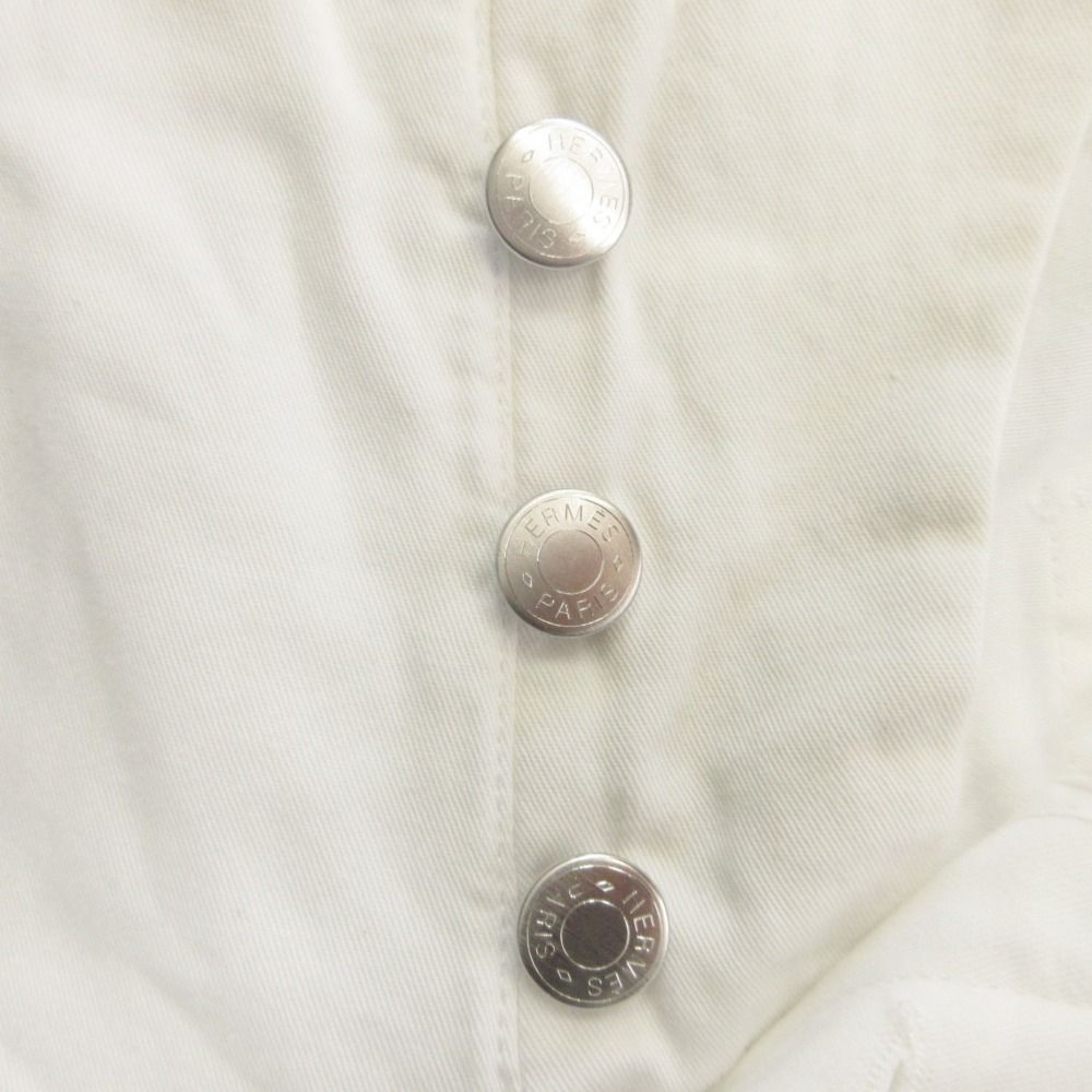 Hermes Series Button Pants Trousers Fly 44 White — view 4