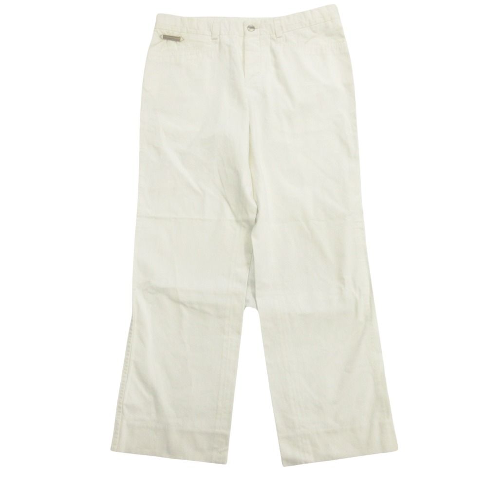 Hermes Series Button Pants Trousers Fly 44 White