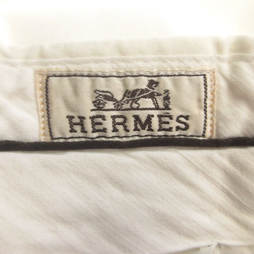Hermes Series Button Pants Trousers Fly 44 White — view 8