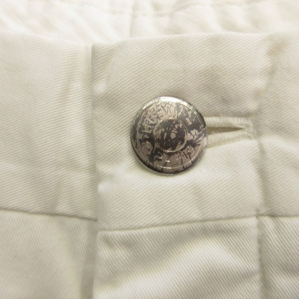 Hermes Series Button Pants Trousers Fly 44 White — view 6