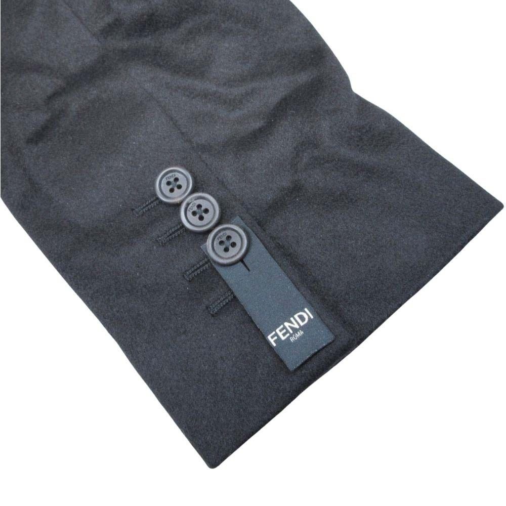 Fendi FF Logo Zucca Lining Cashmere Tailored Jacket Single 2 Button Blazer 44 — view 5