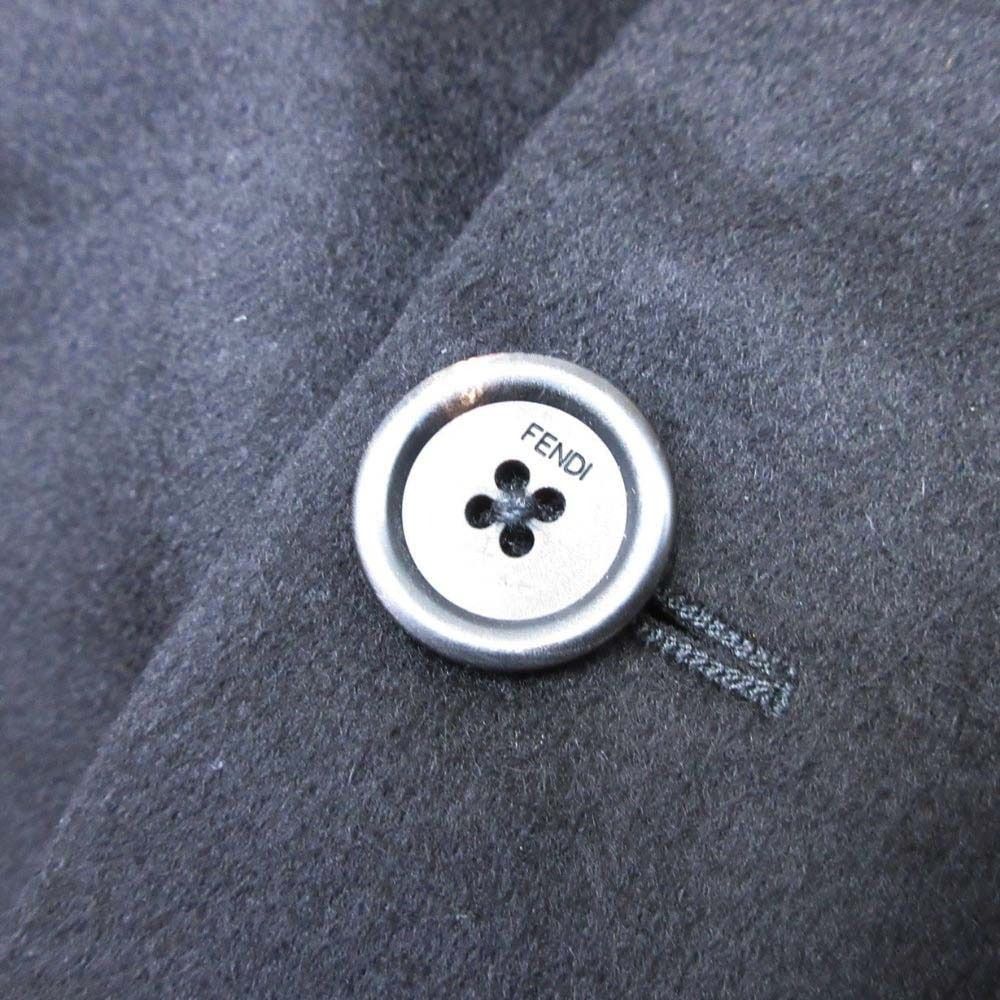Fendi FF Logo Zucca Lining Cashmere Tailored Jacket Single 2 Button Blazer 44 — view 6