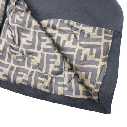 Fendi FF Logo Zucca Lining Cashmere Tailored Jacket Single 2 Button Blazer 44 — view 4