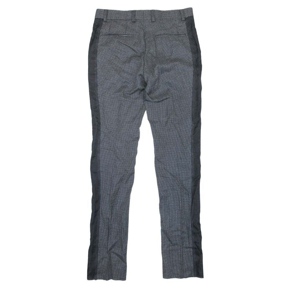 Fendi All Over Pattern Side Line Trousers No Tuck Tapered Pants 46 Black — view 2