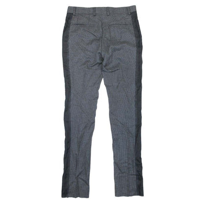 Fendi All Over Pattern Side Line Trousers No Tuck Tapered Pants 46 Black — view 2