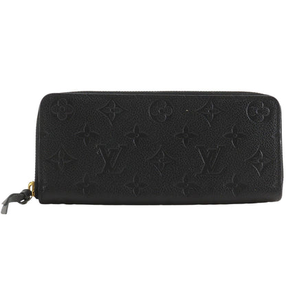 Louis Vuitton Portefeuille Clemence Zip Around Monogram Empreinte Noir Black