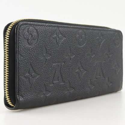 Louis Vuitton Portefeuille Clemence Zip Around Monogram Empreinte Noir Black — view 3