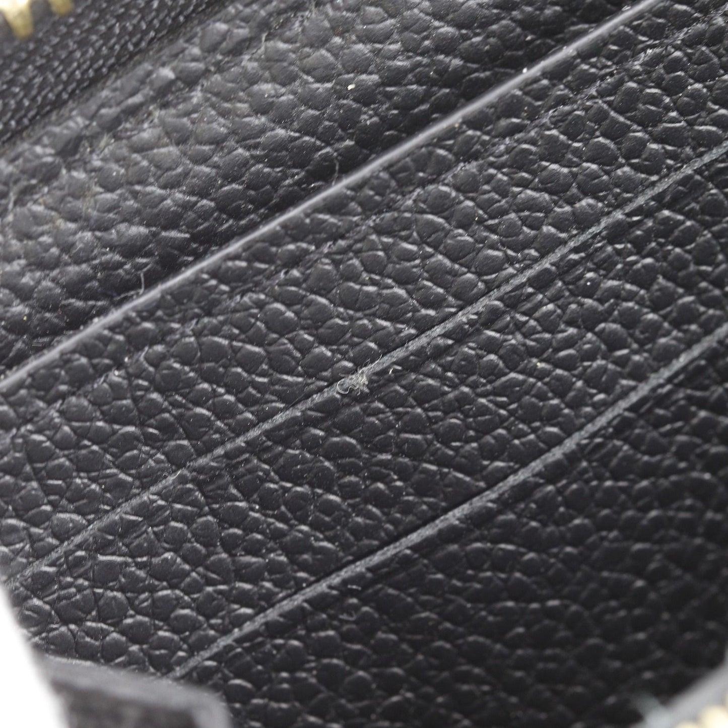Louis Vuitton Portefeuille Clemence Zip Around Monogram Empreinte Noir Black — view 7