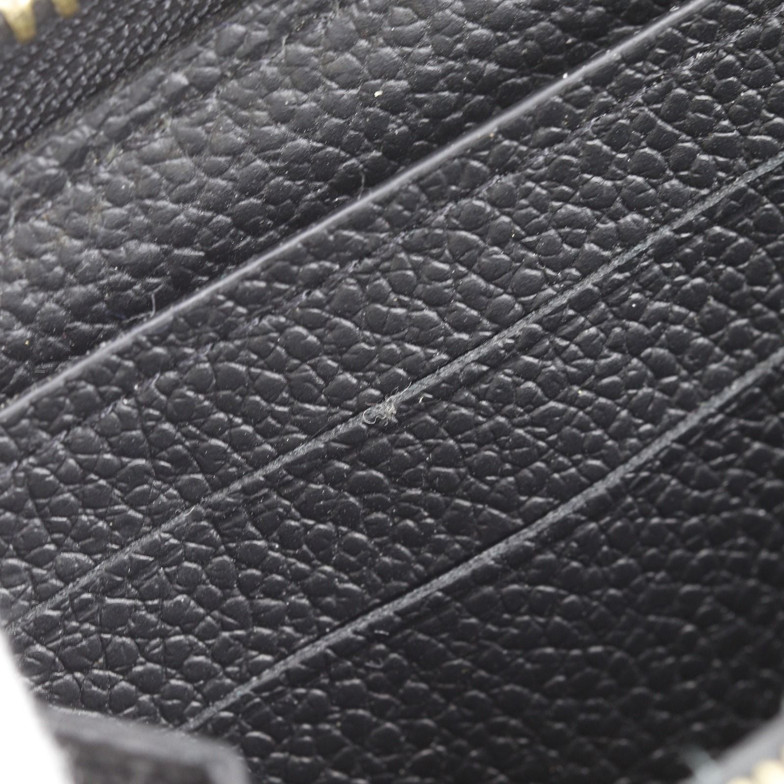 Louis Vuitton Portefeuille Clemence Zip Around Monogram Empreinte Noir Black — view 7