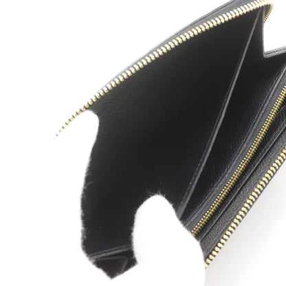 Louis Vuitton Portefeuille Clemence Zip Around Monogram Empreinte Noir Black — view 5