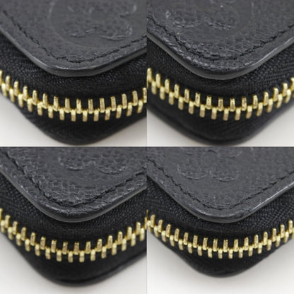 Louis Vuitton Portefeuille Clemence Zip Around Monogram Empreinte Noir Black — view 4