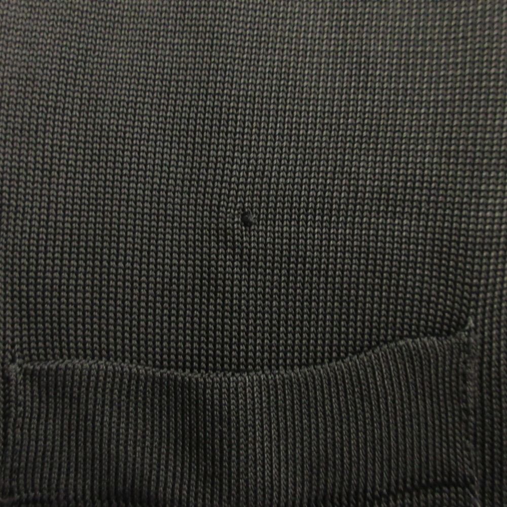 Hermes Rayon Knit Top T-Shirt Front Pocket Vintage Sheer M Black Sweater — view 4