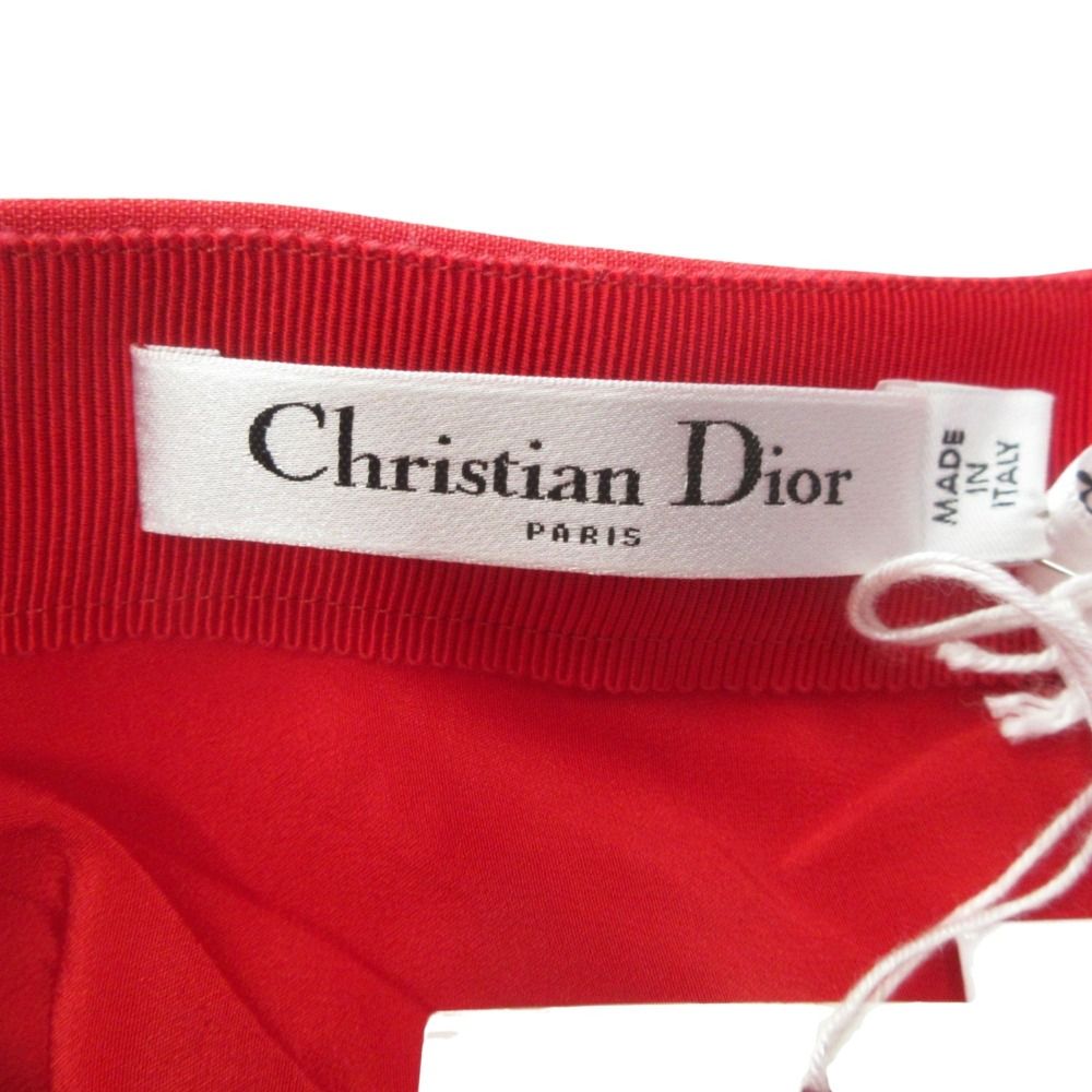 Dior Silk Blend Mini Skirt Heart Pocket Pleats 36 — view 5
