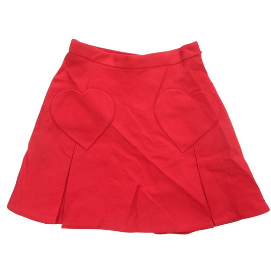 Dior Silk Blend Mini Skirt Heart Pocket Pleats 36
