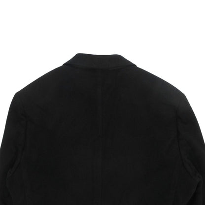 Dior Cashmere Melton Te la de Jacket Blazer Notch Lapel Single Brest 46 Black — view 4