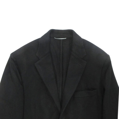 Dior Cashmere Melton Te la de Jacket Blazer Notch Lapel Single Brest 46 Black — view 3