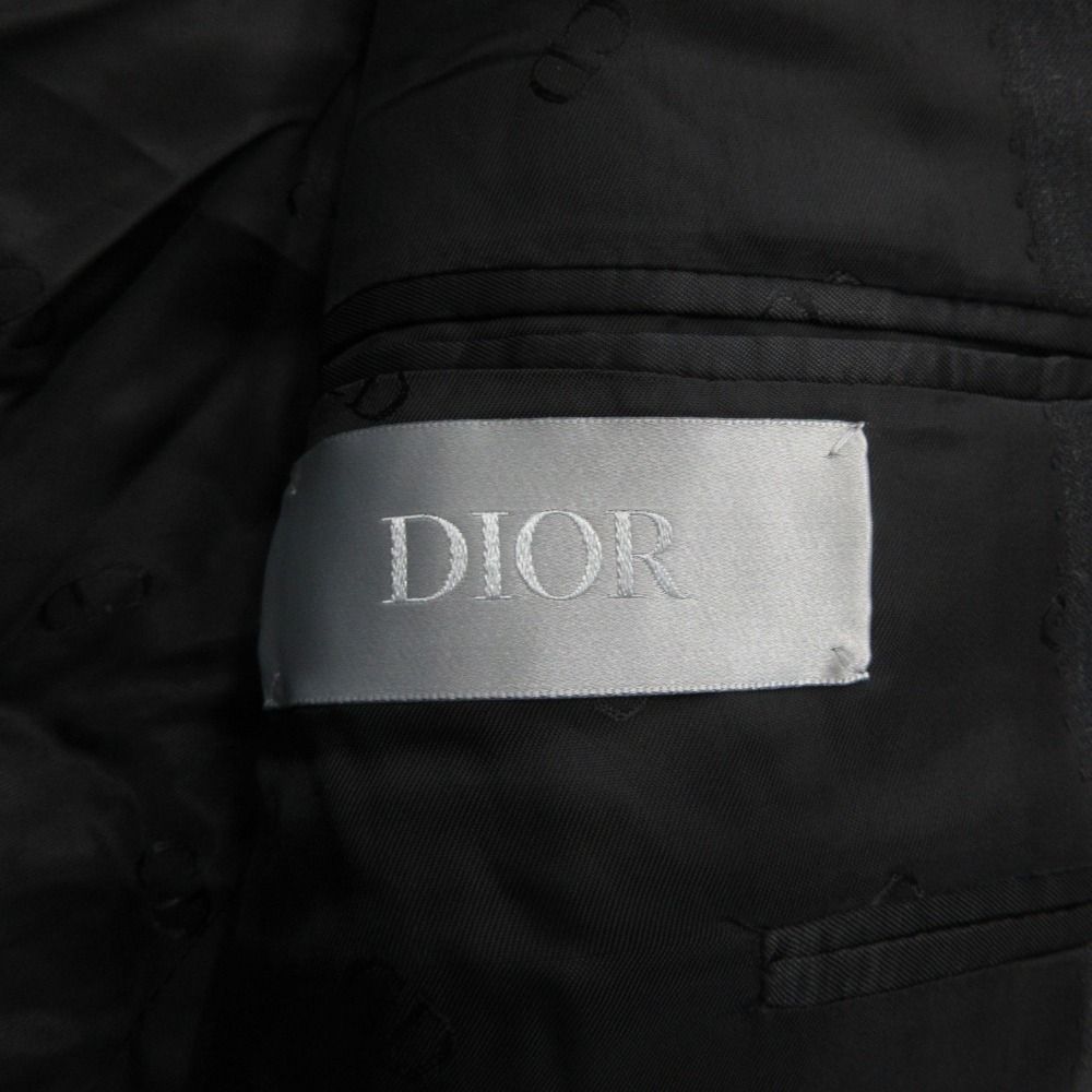Dior Notch Lapel Single Brest Te la de Jacket Blazer U-le CD Logo Lining 44 Gray — view 7