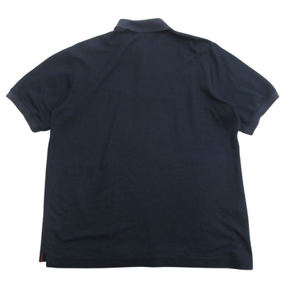Hermes Sellier Series Button Polo Shirt Top Metal Large XXL Navy — view 2