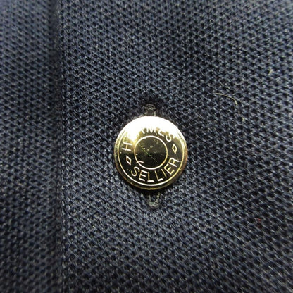 Hermes Sellier Series Button Polo Shirt Top Metal Large XXL Navy — view 4