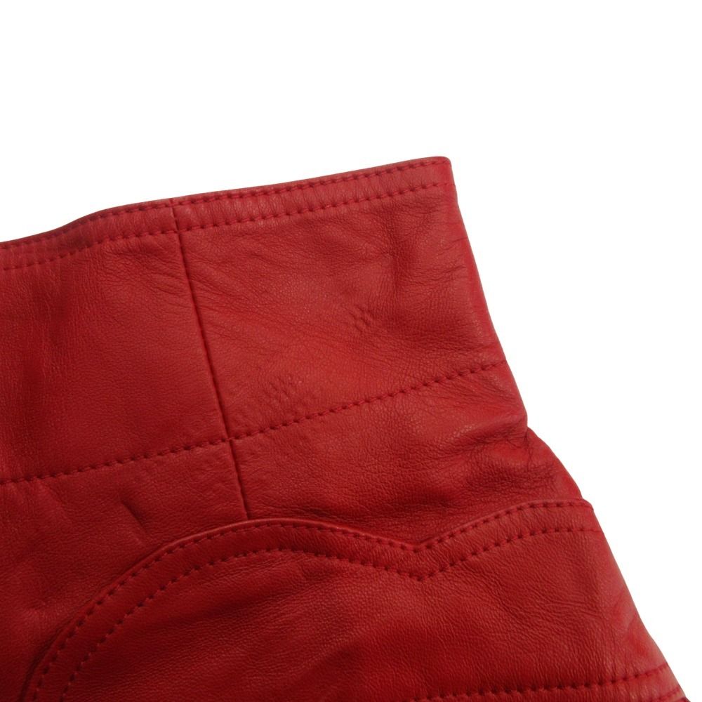 Dior Heart Pocket Lamb Leather Mini Skirt Flare High Waist Sheep 38 — view 6