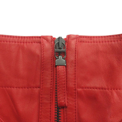 Dior Heart Pocket Lamb Leather Mini Skirt Flare High Waist Sheep 38 — view 5