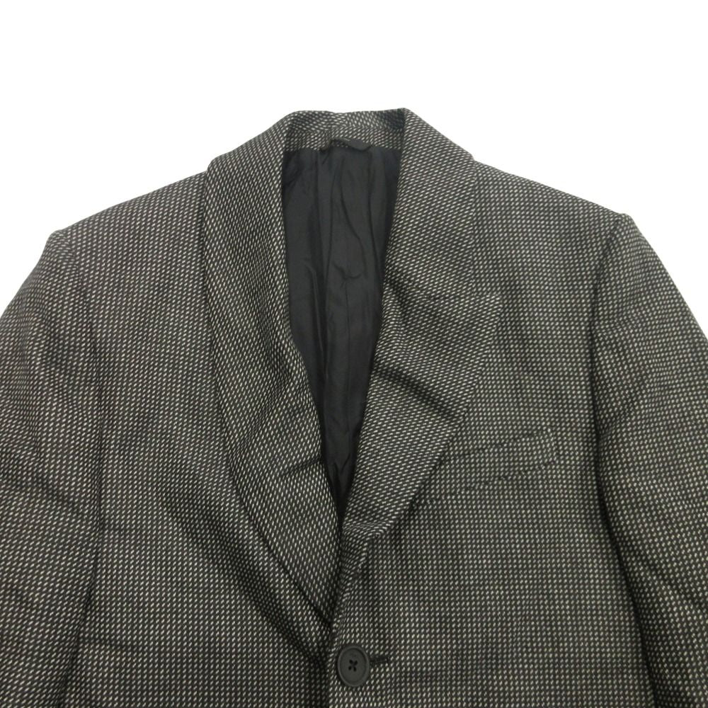 Fendi Asymmetric Lapel Chesterfield Coat Wool Shawl Color 46 Black — view 3