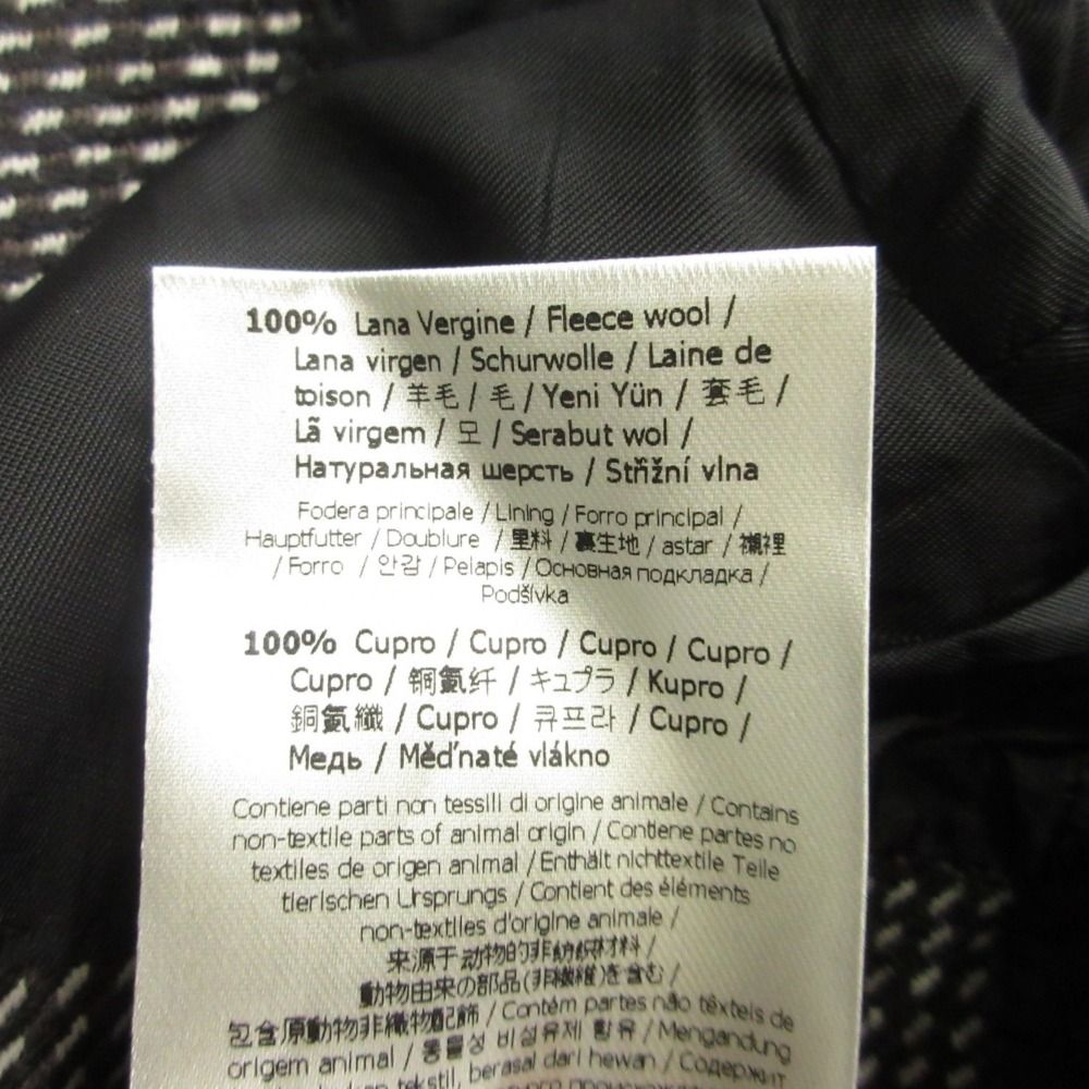 Fendi Asymmetric Lapel Chesterfield Coat Wool Shawl Color 46 Black — view 7