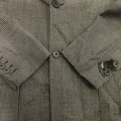 Fendi Asymmetric Lapel Chesterfield Coat Wool Shawl Color 46 Black — view 4