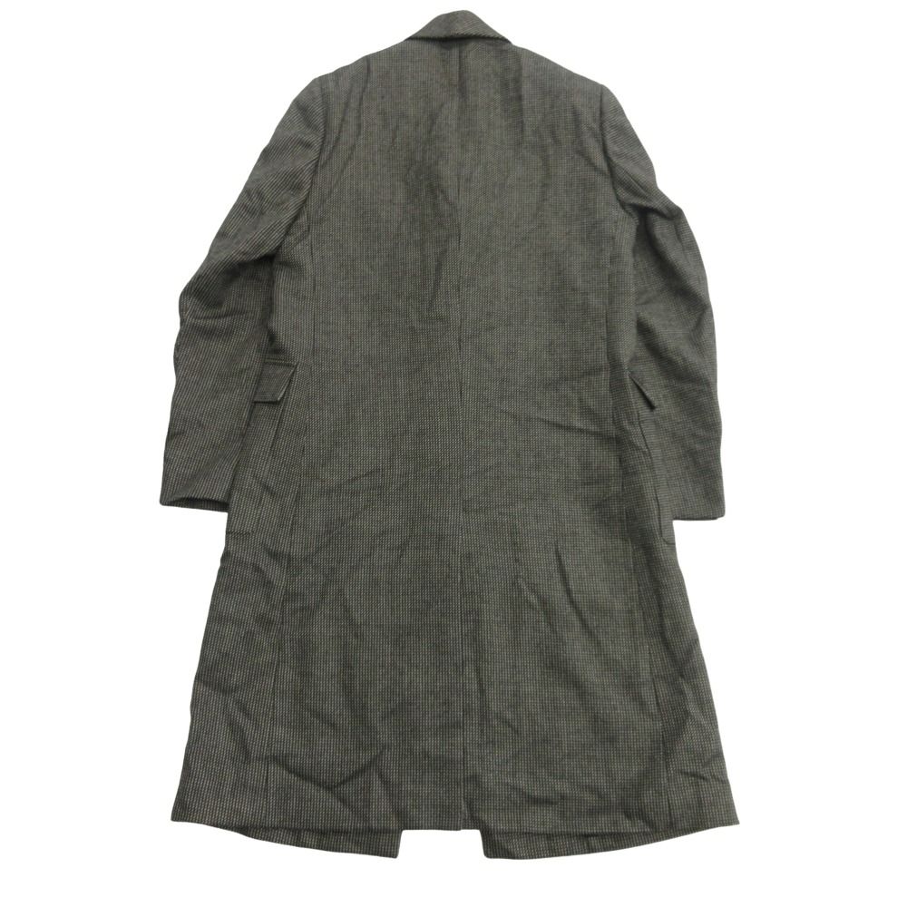 Fendi Asymmetric Lapel Chesterfield Coat Wool Shawl Color 46 Black — view 2